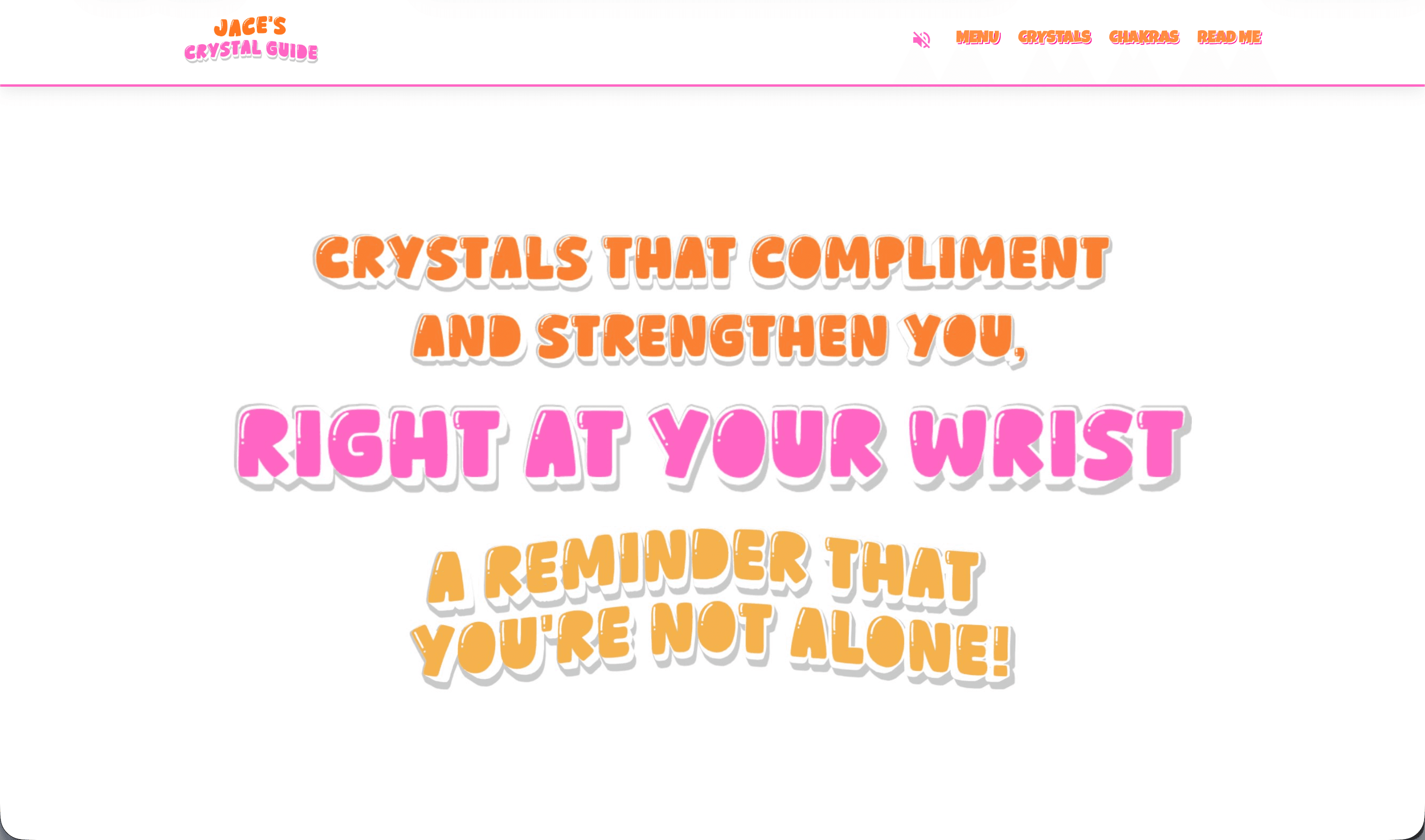 Jace's Crystal Guide, “crystals that compliment and strengthen you, right at your wrist. A reminder that you're not alone!”